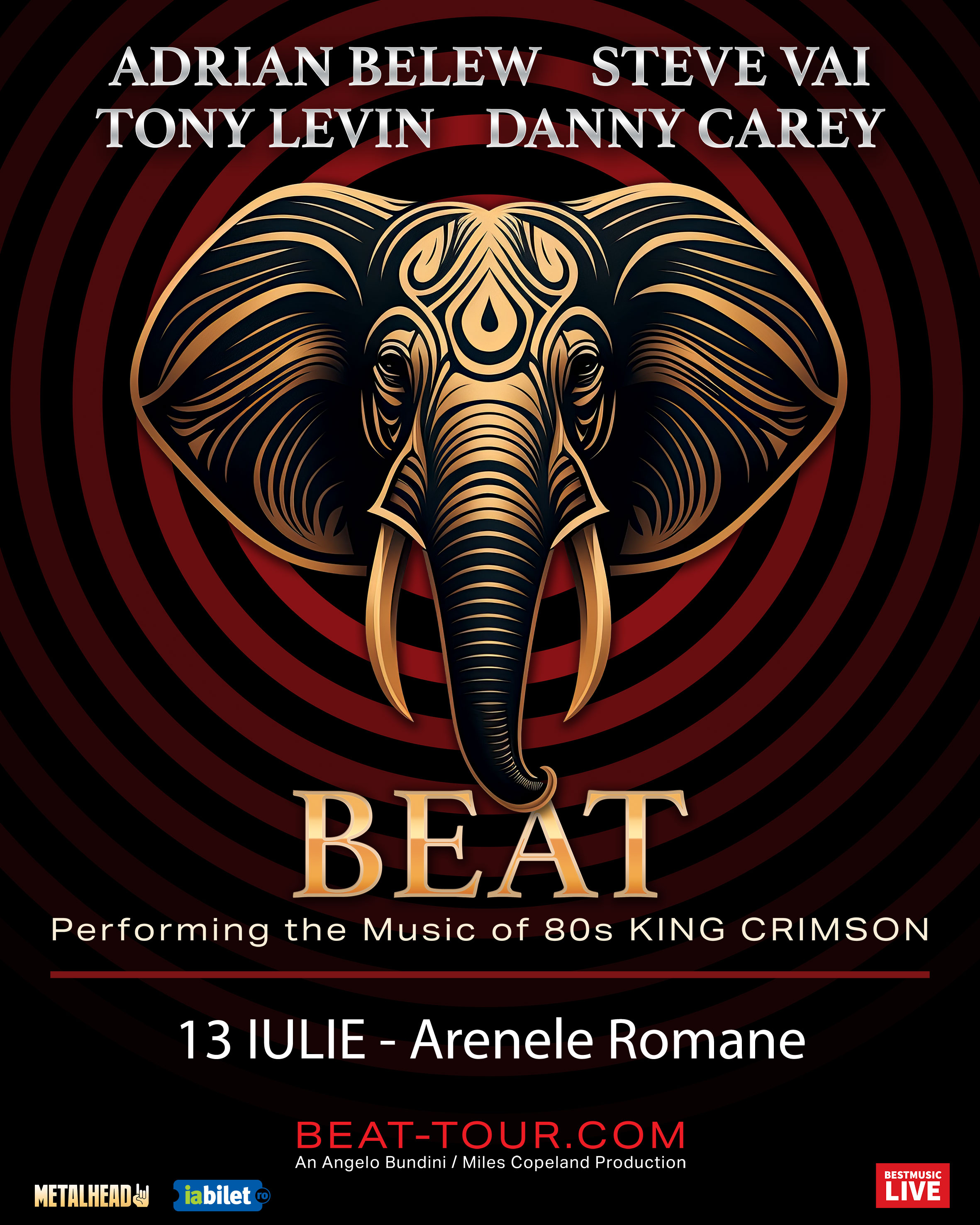 Pachete Meet and Greet - BEAT - Danny Carey (Tool), Steve Vai, Adrian Belew, Tony Levin (King Crimson)